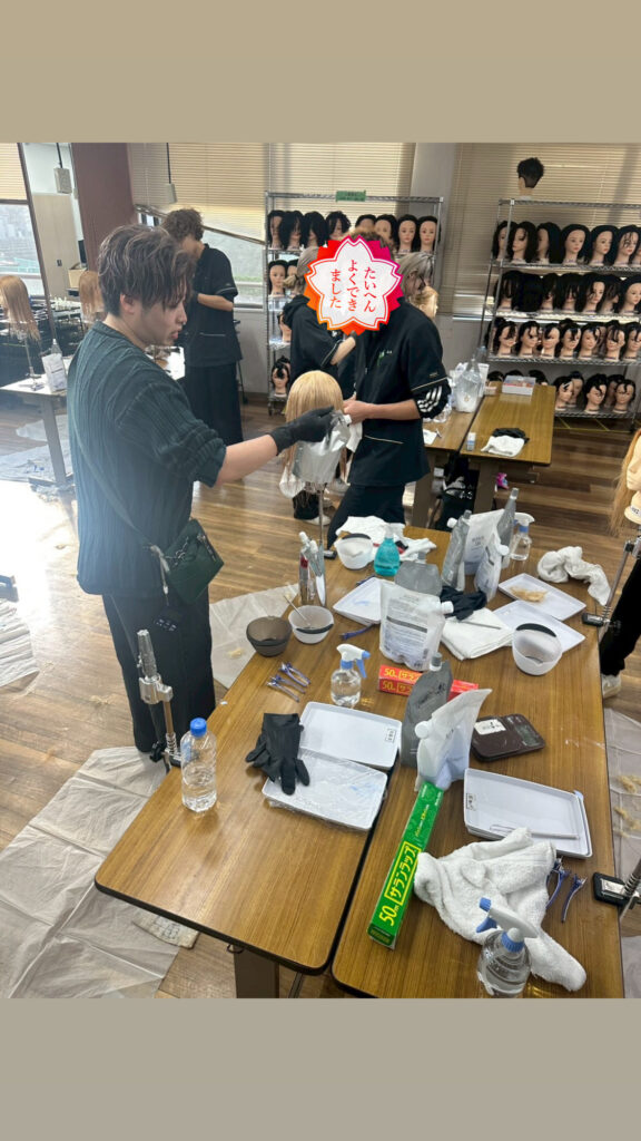 美容専門学校クリエイティブカラー講習開始