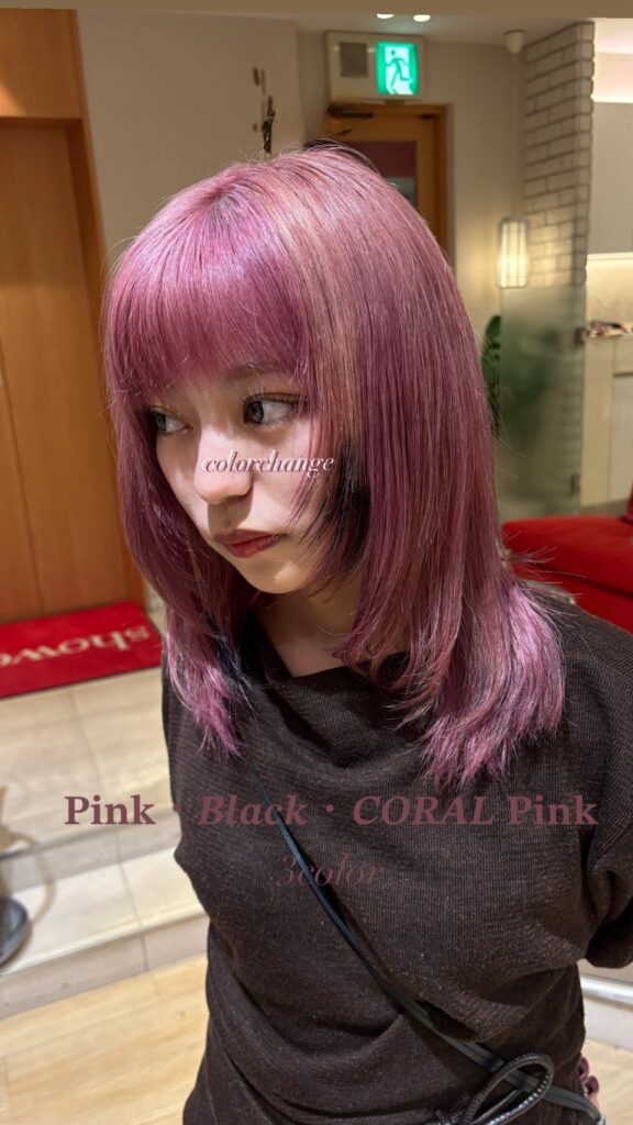 ヘアカラー。2ヶ月に1回ペースでリタッチだけでブリーチで髪の痛みが軽減