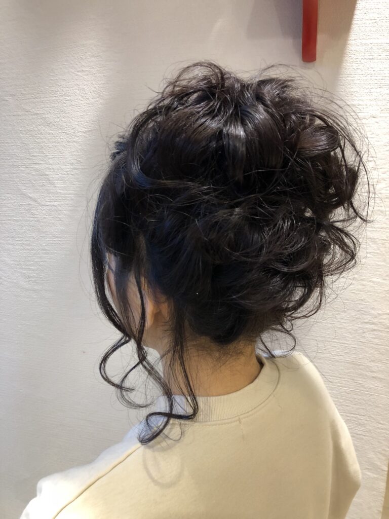 成人式ヘアセット  カールアップスタイル✨