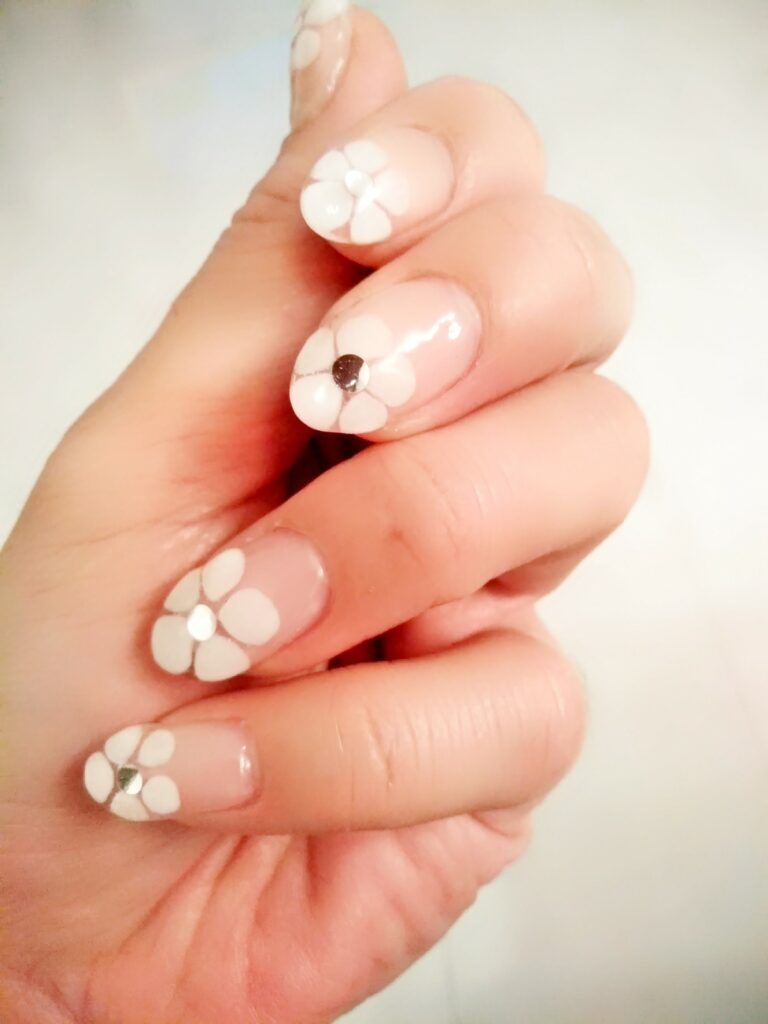チーフtakeのブログ　メンズネイリストが提案するナチュラルなブライダルネイル　お花デザイン